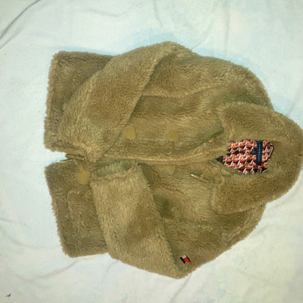 Tommy Hilfiger Beige teddy bear coat